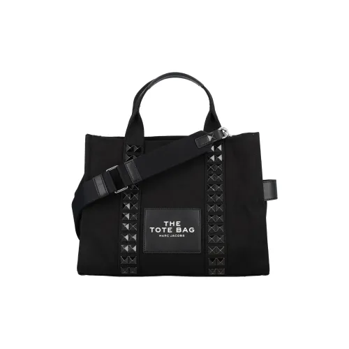 MARC JACOBS Cotton Tote Bag Shopping Bag Shoulder Bag Crossbody Bag Handbag Small Size Women's Black