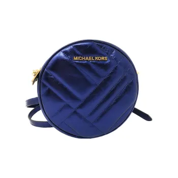 MICHAEL KORS Vivianne Leather Round Cake Bag Shoulder Bag Crossbody Bag Women's Midnight Blue