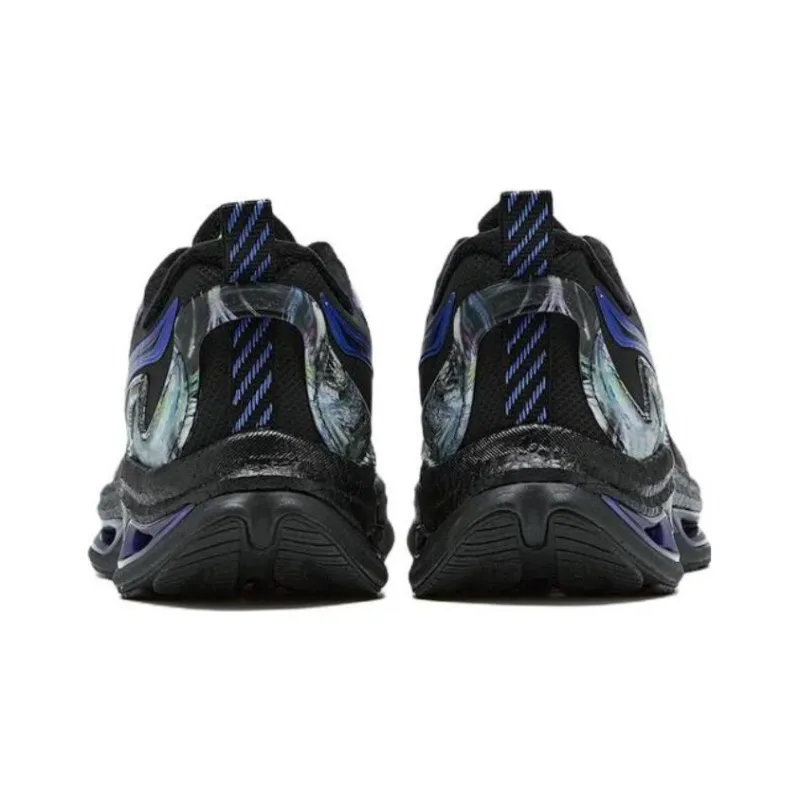 XTEP Wind & Fire 26th Generation Cushioned Anti Slip And Wear Resistant Warm Low Top Running Shoes Men's Black Blue-3
