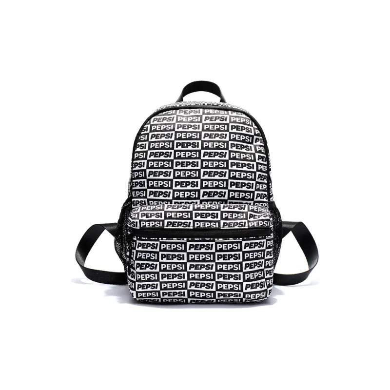 Pepsi Fabric Backpack Regular Unisex Black White-6