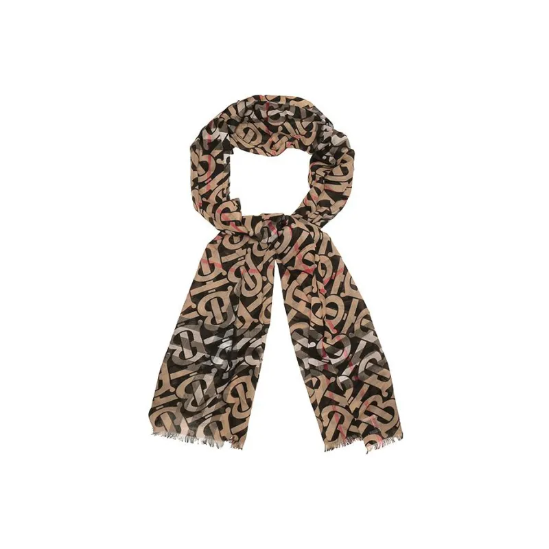 Burberry Knit Scarves Unisex Archive Beige-0