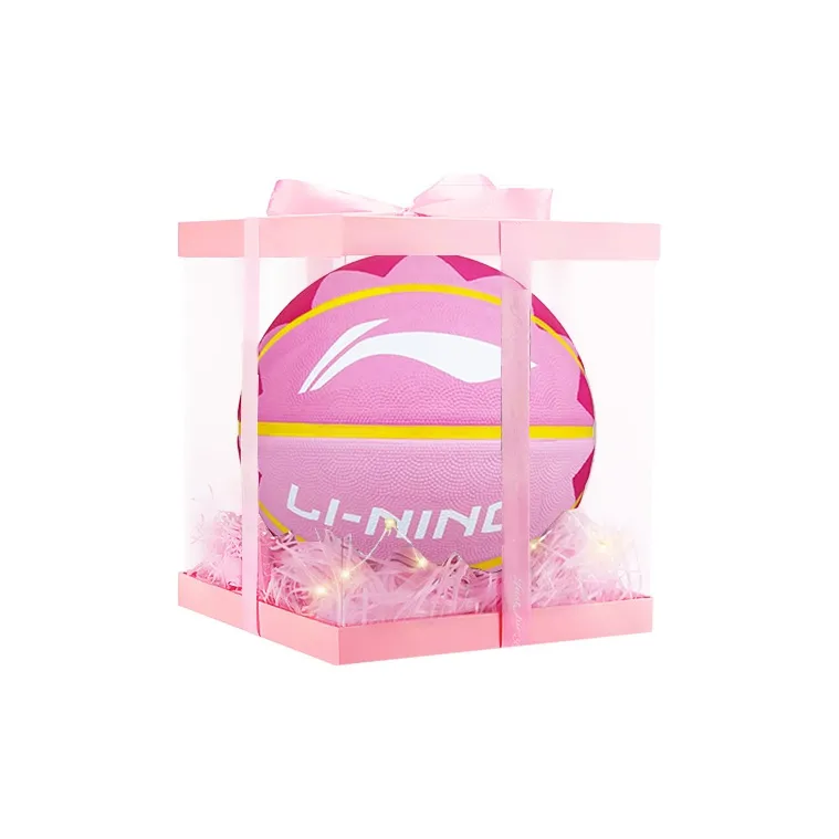 LiNing Rubber Basketball Pink Size 7 Training Unisex-8