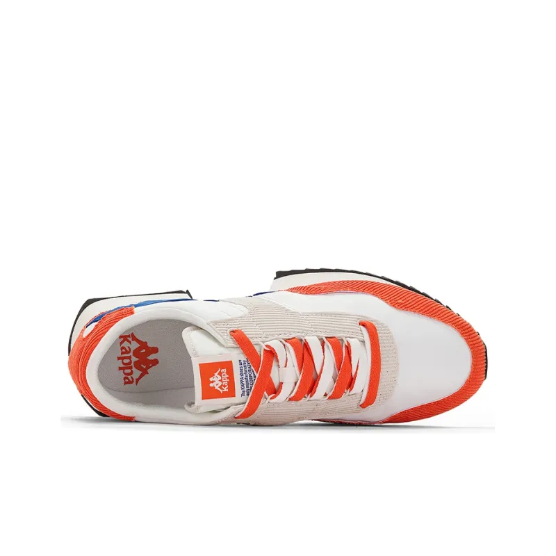 Kappa Anti Slip And Wear Resistant Lightweight Low Top Casual Running Shoes Unisex White Red-4