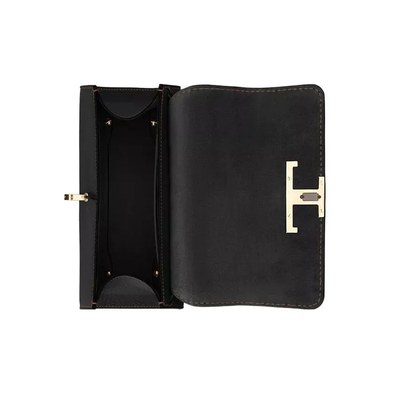 TOD'S Timeless Leather Shoulder Bag Crossbody Bag Handbag Small Size Women's Black-3