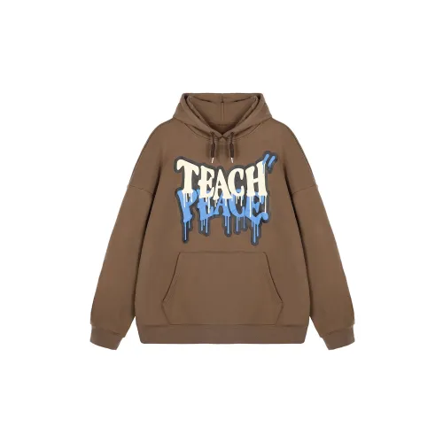 Teach Peace Sweatshirts Unisex Khaki