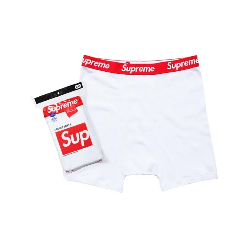 Supreme Hanes Boxer Briefs 4 Pack 'Black'-0