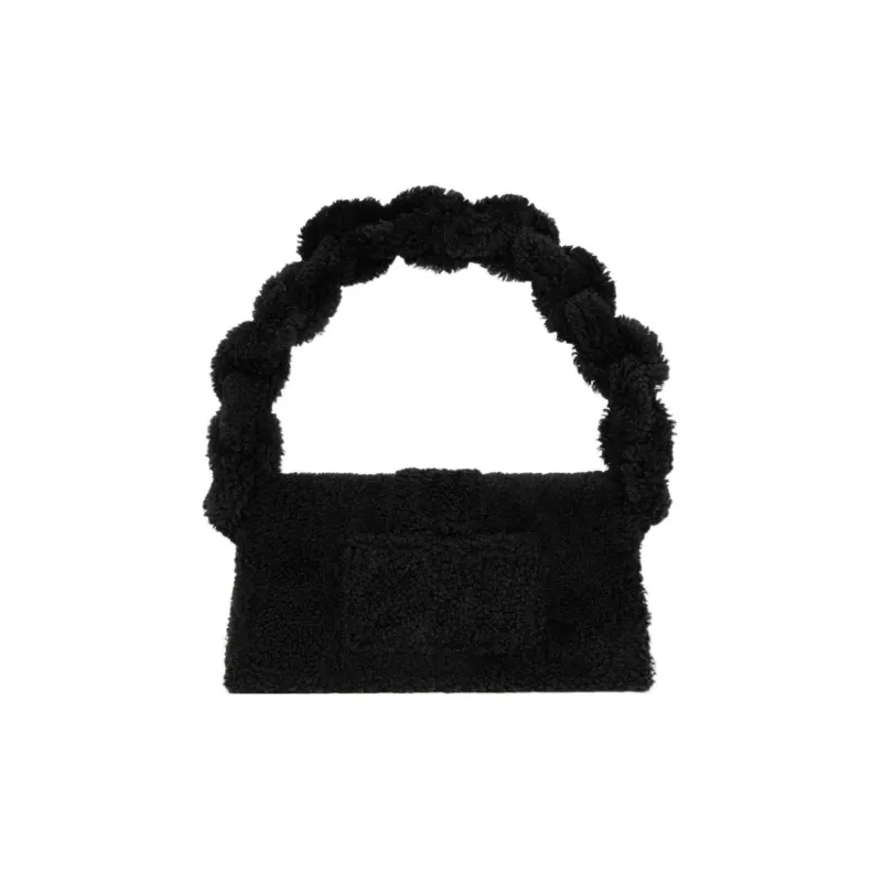 Jacquemus Le Bambidou Shearling Flap Bag Black-3