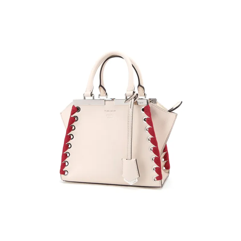 FENDI Calfskin Tote Bag Shopping Bag Shoulder Bag Crossbody Bag Handbag Women's White/Milkshake White-1