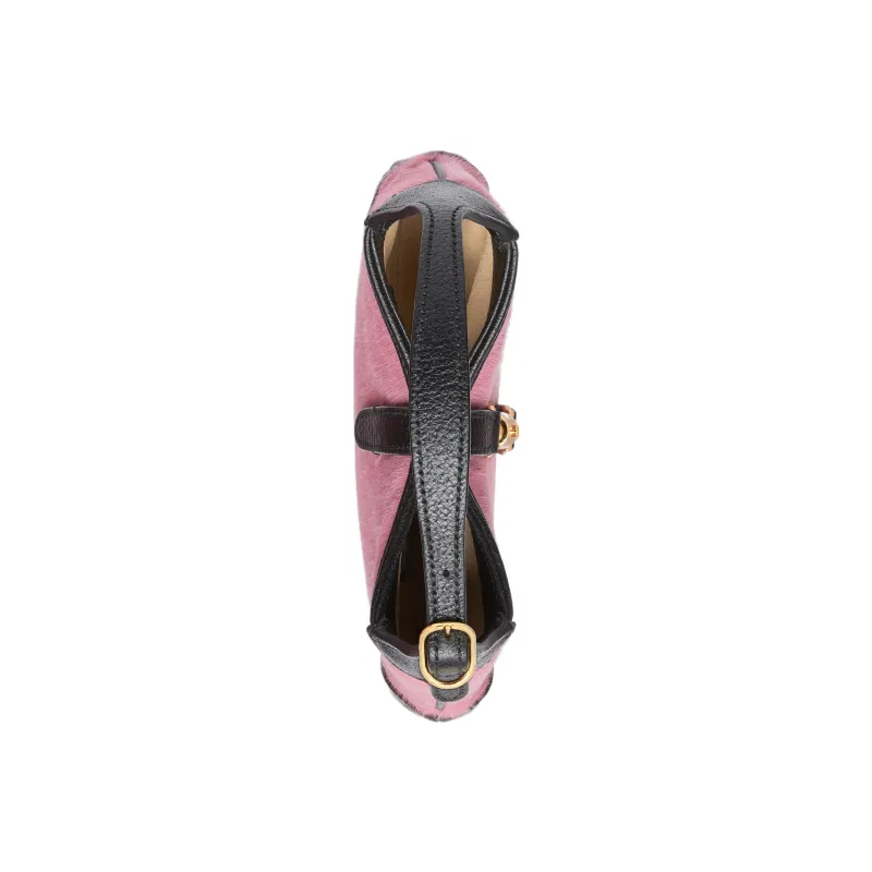 GUCCI Jackie 1961 Velvet With Leather Crescent Shoulder Bag Shoulder Bag Mini Women's Pink Blue Multicolor-5