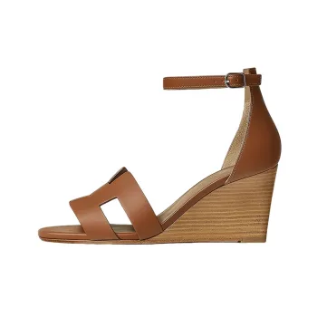 HERMES Lengend Strap Sandals Women's Brown
