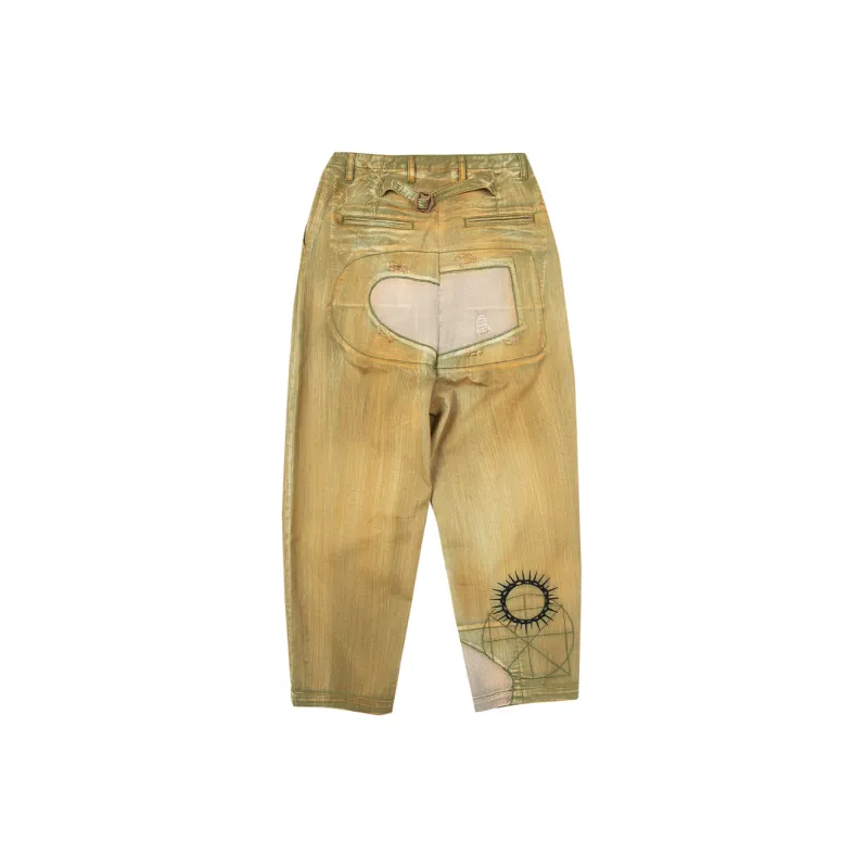 FLOAT Straight Jeans Unisex Army Green-1