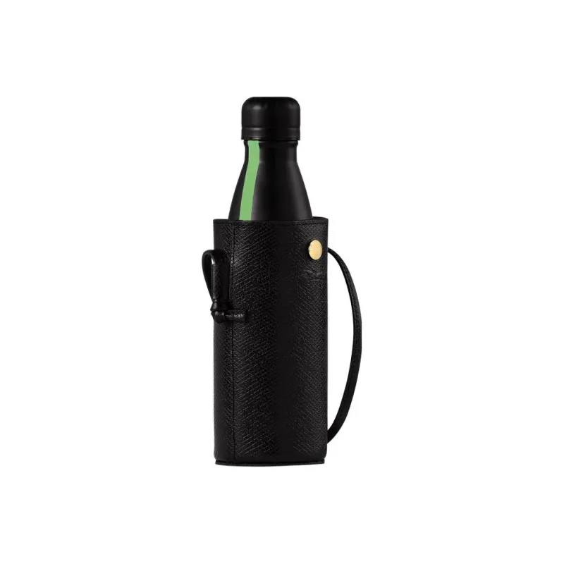 LONGCHAMP Cow Leather Water Bottle Bag, Crossbody Bag Women's Black-1