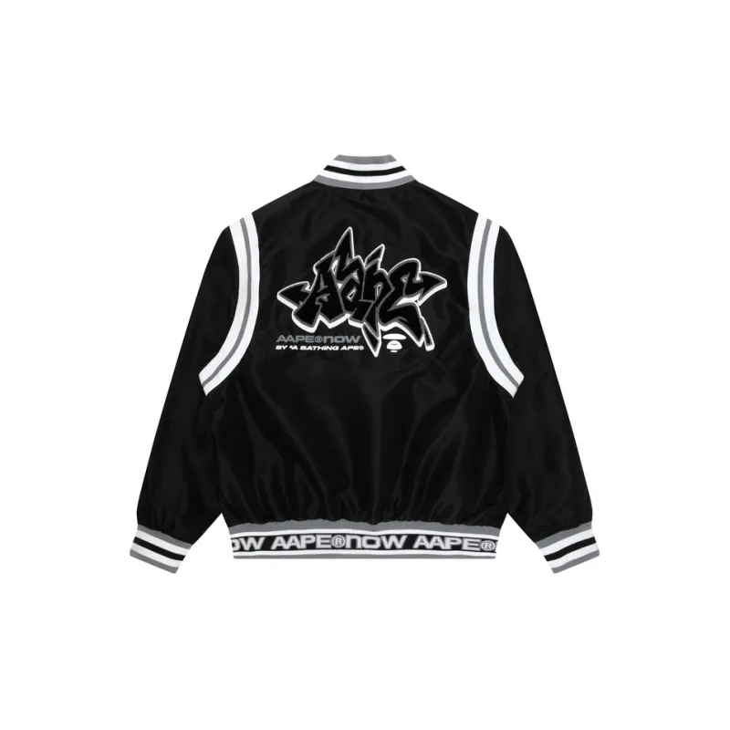 Aape Logo print Varsity Jacket-1