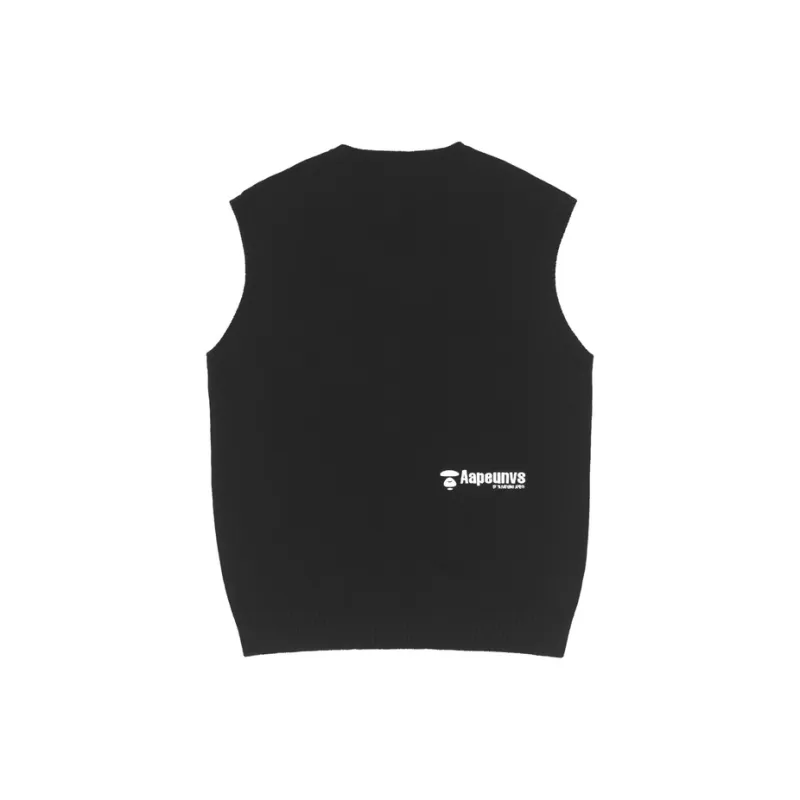 Aape Logo-patch Knit Sweater Vest-4