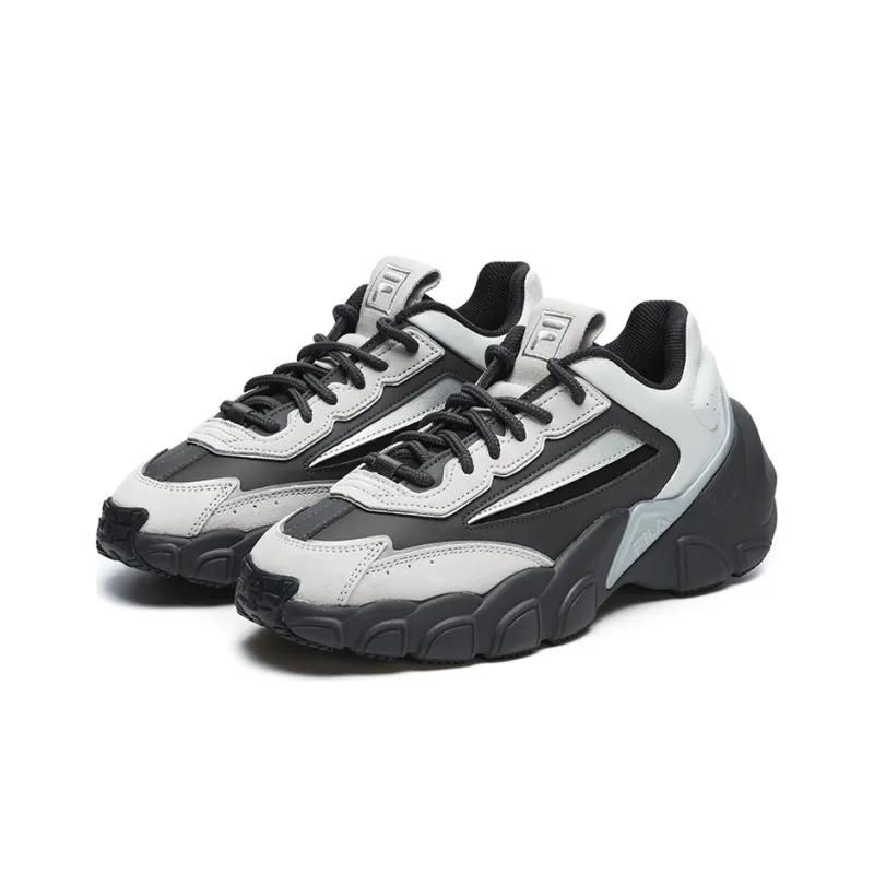 FILA Fashion Sneakers Cushioning Anti Slip And Wear Resistant Low Top Casual Shoes Women's Lotus Gray Forged Iron-1