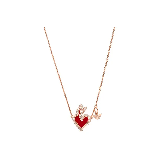 EMPORIO ARMANI 925 Sterling Silver Necklaces Women's Rose Gold-0