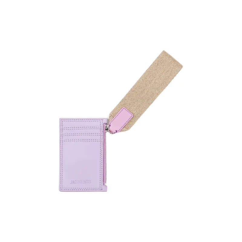 Jacquemus Cow Leather Card Holder Women's Lilac-0