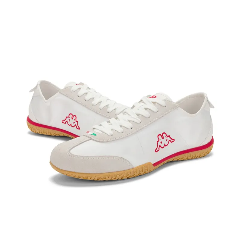 Kappa Slip Resistant, Abrasion Resistant, Lightweight Low Top Training Running Shoes Unisex White Gray Red-4