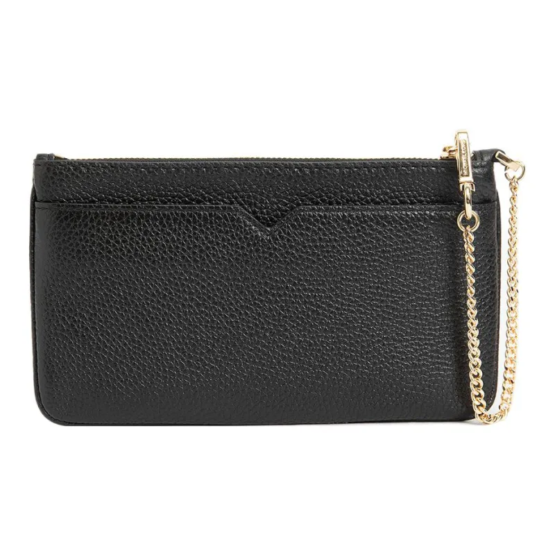 MICHAEL KORS Jet Set Cow Leather Coin Purse Clutch Medium Size Women's Black-2