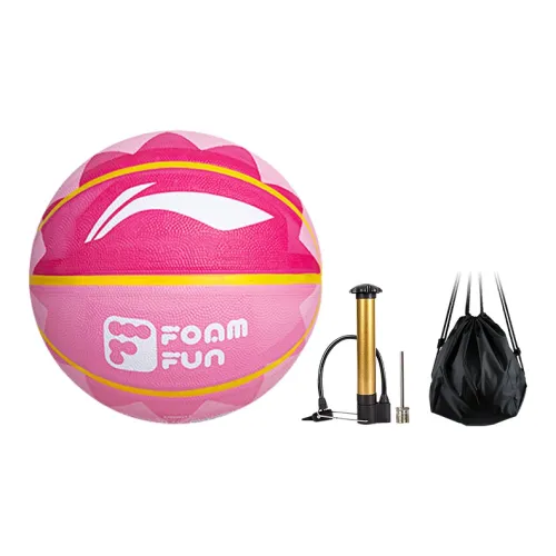 LiNing Rubber Basketball Pink Size 7 Training Unisex