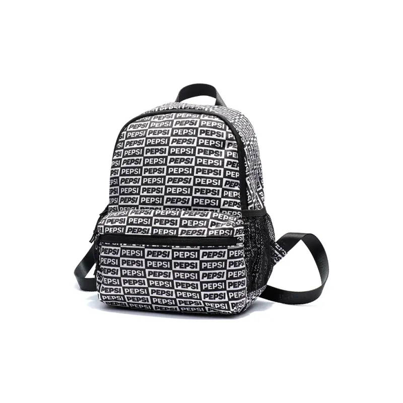 Pepsi Fabric Backpack Regular Unisex Black White-8