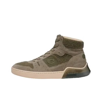 COACH High Top Stylish Skateboarding Shoes Men's Army Green