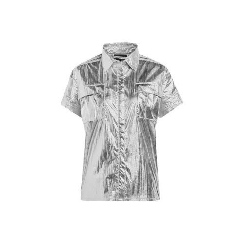 Adidas Ivy Park Metallic Shirt Plus Size Silver Metallic