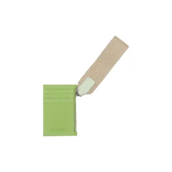 Jacquemus Cow Leather Card Holder Women's Green