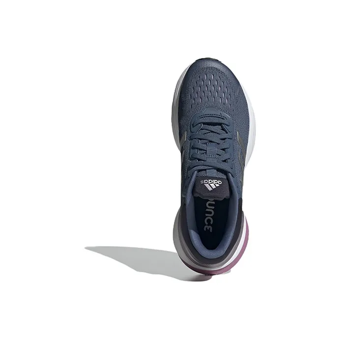 Adidas Cushioning Anti-Slip Wear-Resistant Breathable Lightweight Rebound Low-Top Running Shoes Women's Blue Pink-4