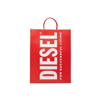 DIESEL Cow Leather Shoulder Bag, Crossbody Bag, Handbag Unisex Red