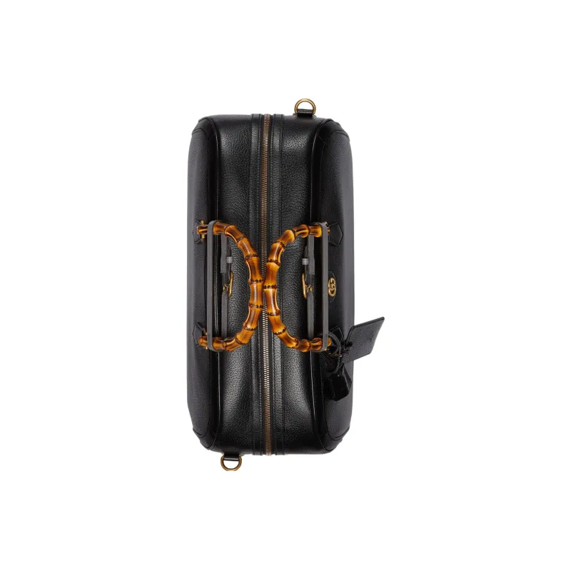 GUCCI Diana Leather Luggage Bag Shoulder Bag Crossbody Handbag Large Size Men's Black-5
