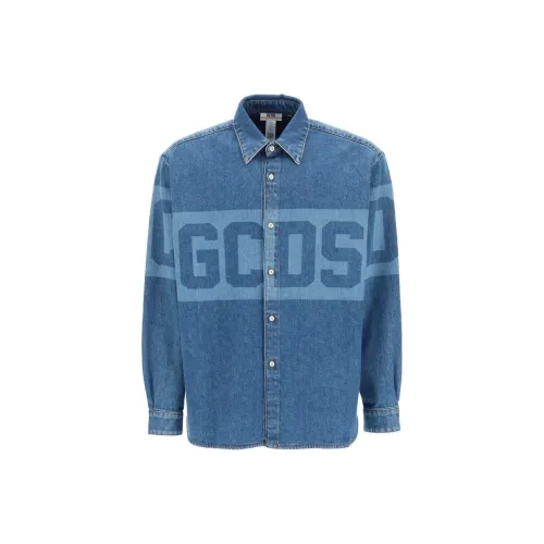 GCDS Shirts Men Blue