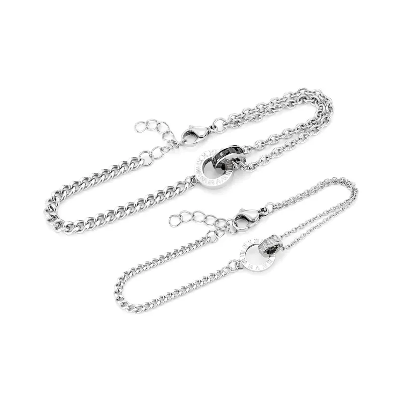 GENANX Bracelets Unisex Silvery White-2