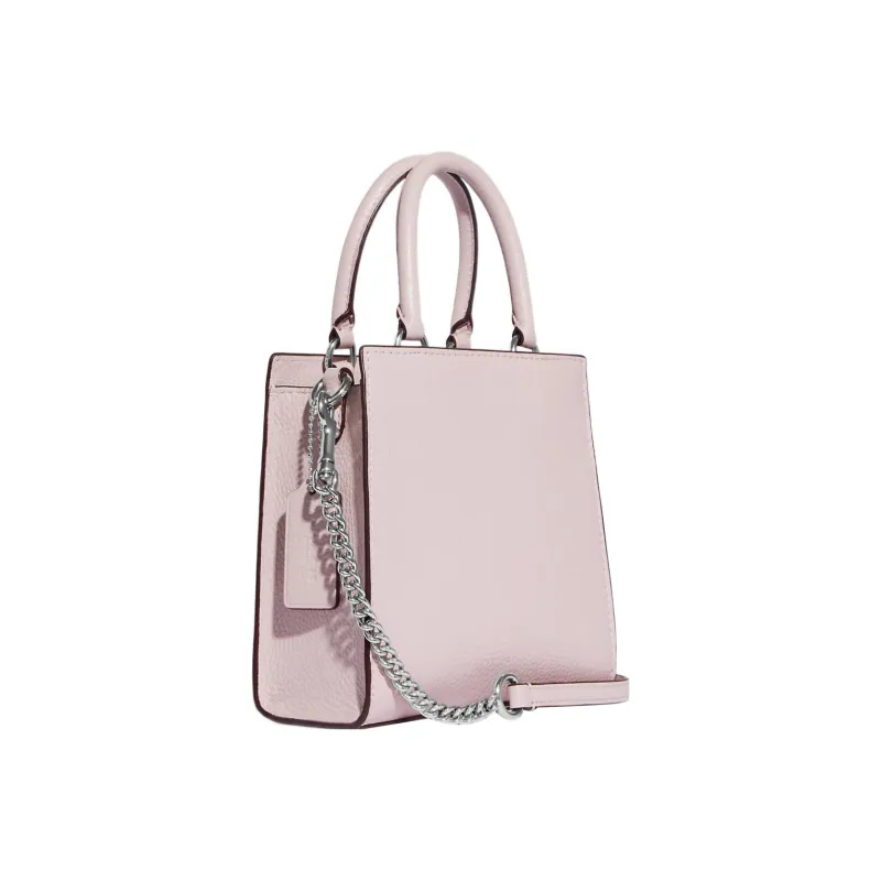 COACH Pepper Delicate Pebble Leather Handbag, Shoulder Bag, Crossbody Bag Mini Women's Ice Pink-1