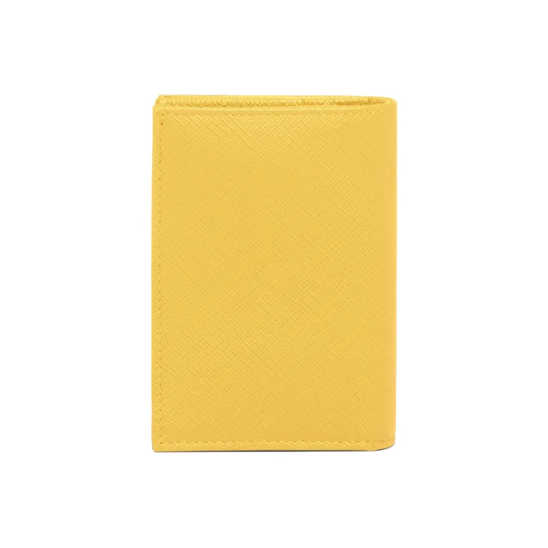 PRADA Leather Wallet Small Size Women's Yellow-1