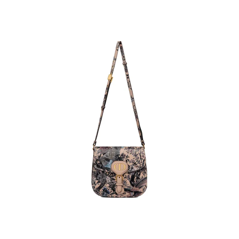 DIOR Bobby Cow Leather Crossbody Bag Shoulder Bag Women's Beige-4