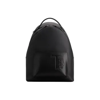 TOD'S Hammered Leather Backpack Medium Size Men's Black