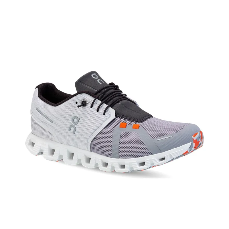 On Cloud 5 Fuse Cushioning Breathable Low-Top Casual Shoes Men's White Alloy Gray-2