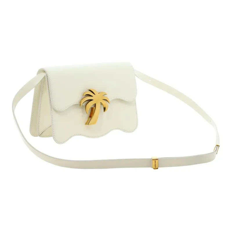 PALM ANGELS Calfskin Crossbody Bag Shoulder Bag Women's White-2