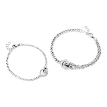 GENANX Bracelets Unisex Silvery White