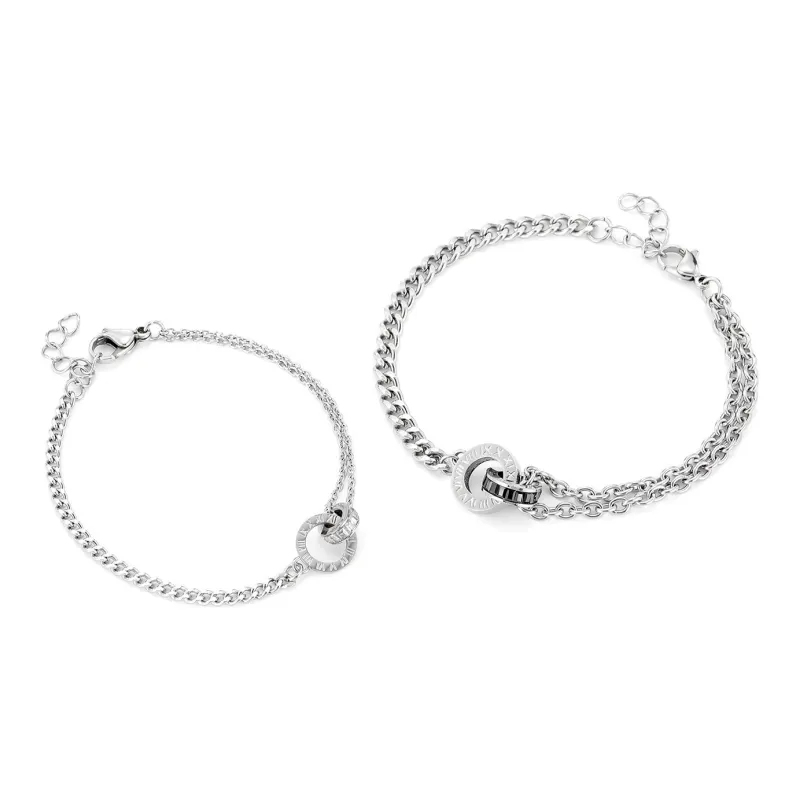 GENANX Bracelets Unisex Silvery White-0