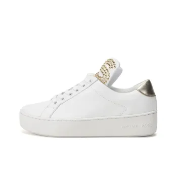 MICHAEL KORS Mindy Low Top Stylish Skateboarding Shoes Women's White Gold