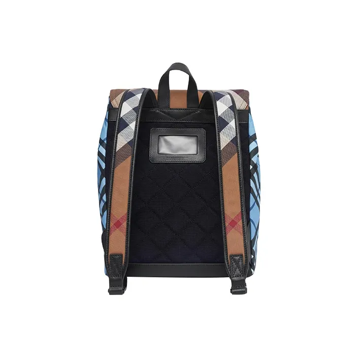 Burberry Canvas Backpack Kids' Vibrant Cobalt Blue-3