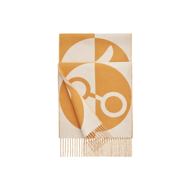HERMES Cashmere Knit Scarves Unisex-3