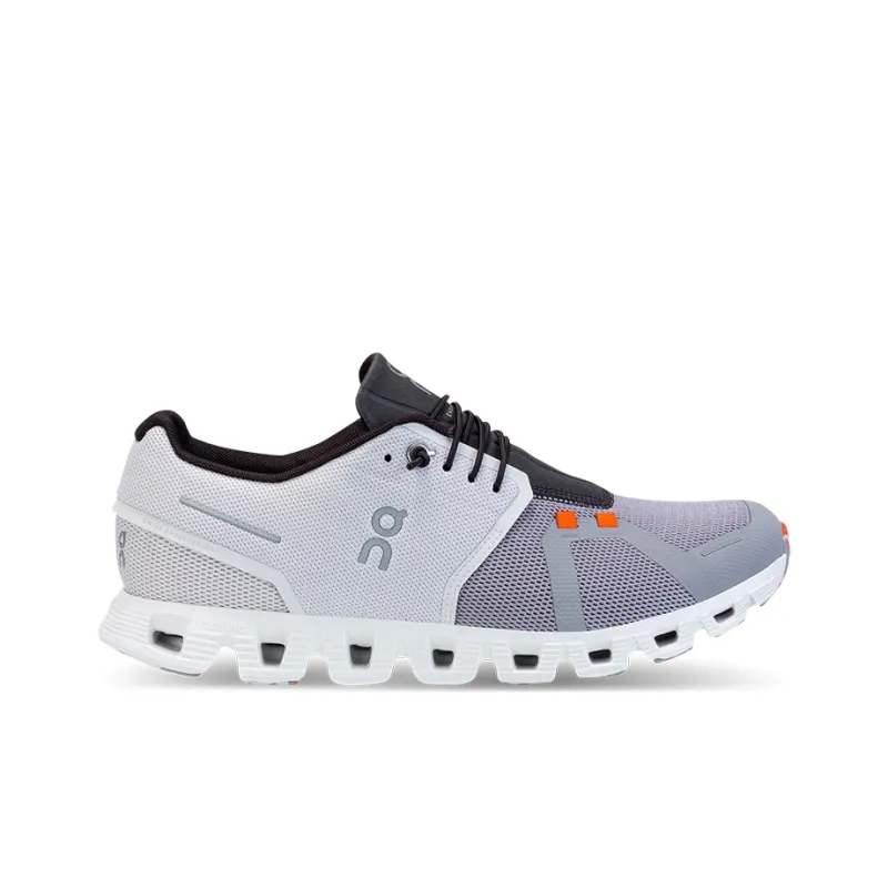 On Cloud 5 Fuse Cushioning Breathable Low-Top Casual Shoes Men's White Alloy Gray-1