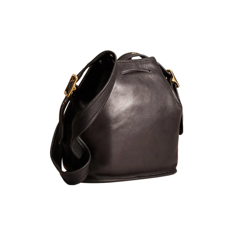 COACH Legacy Glove Tanning Shoulder Bag Crossbody Bag Handbag Medium Size Women's Black-1