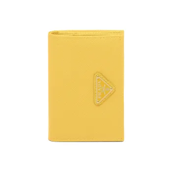 PRADA Leather Wallet Small Size Women's Yellow