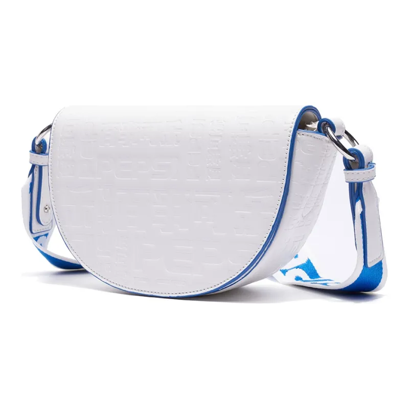Pepsi Synthetic Leather Saddle Bag Shoulder Bag Crossbody Bag Regular Unisex White-1