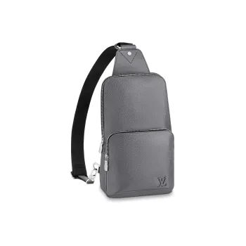 LOUIS VUITTON Avenue Taiga Cow Leather Sling Bag Crossbody Bag Shoulder Bag Men's Gray