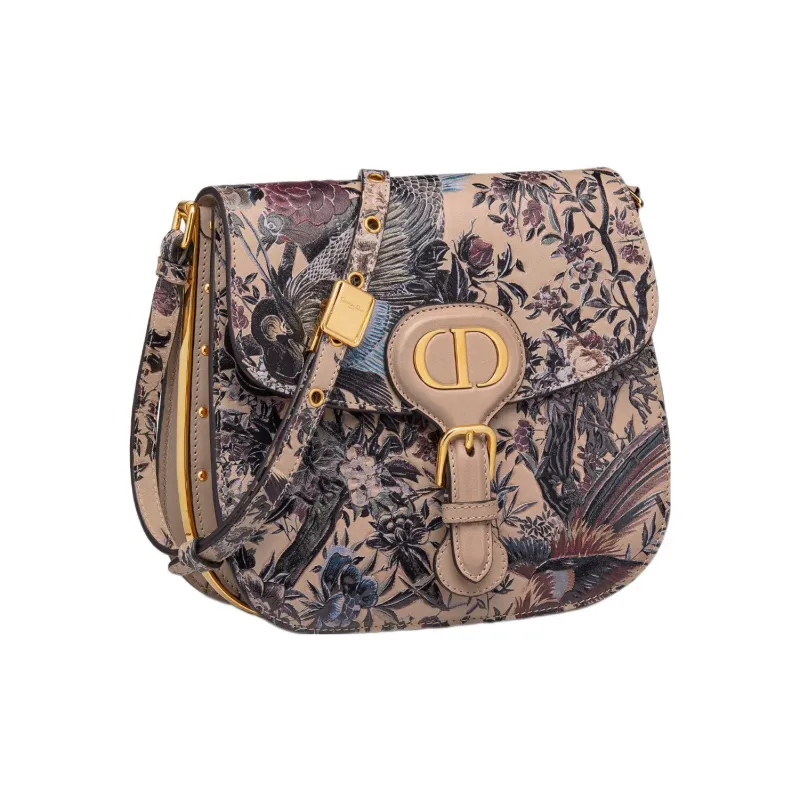 DIOR Bobby Cow Leather Crossbody Bag Shoulder Bag Women's Beige-1